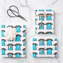 Feuille De Papier Cadeau Danseur Aqua Spark