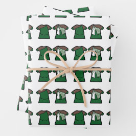 Feuille De Papier Cadeau Danseur d'étincelle verte