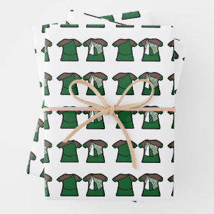 Feuille De Papier Cadeau Danseur d'étincelle verte