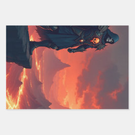 Feuille De Papier Cadeau Dark Knight of Flame