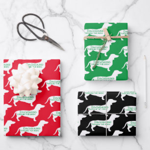 Feuille De Papier Cadeau Dashshund amusant