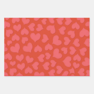 FEUILLE DE PAPIER CADEAU DE BEAUX COEURS