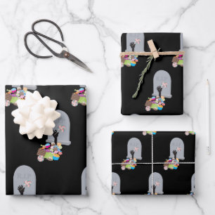 Feuille De Papier Cadeau Décès par Candy Halloween Design