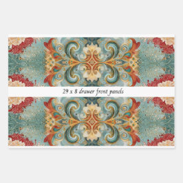 Feuille De Papier Cadeau Decoupage Drawer Front 29x8 Mixed Media 