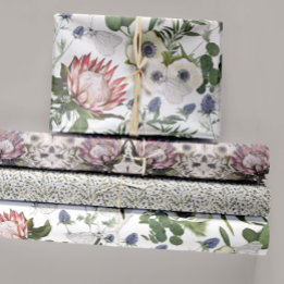 Feuille De Papier Cadeau Découpage du jardin des papillons floraux