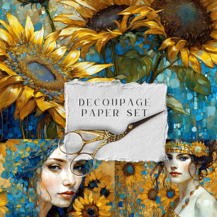 Feuille De Papier Cadeau Découpage vintage de fleurs végétales