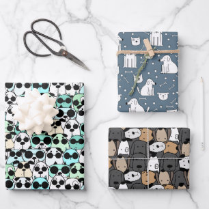 Feuille De Papier Cadeau Défilé de chiens de pawsome