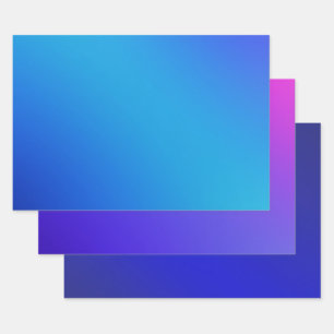 Feuille De Papier Cadeau Dégradé bleu clair Aqua Ombre