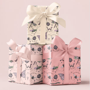Feuille De Papier Cadeau Délicat doux petit critère Feminine Blush Rose