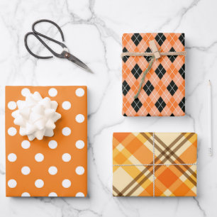 Feuille De Papier Cadeau Dépensier orange