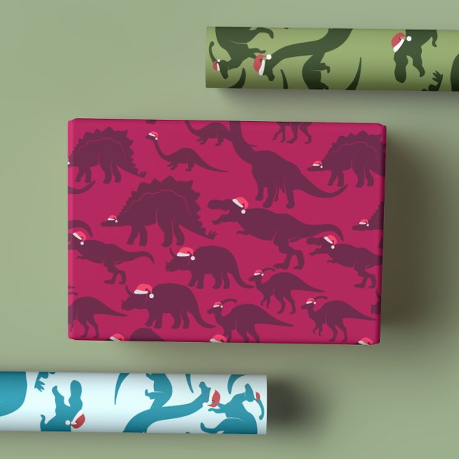 Feuille De Papier Cadeau Des Dinosaures Festifs Colorés Et Lumineux Dans Le (Créateur téléchargé)
