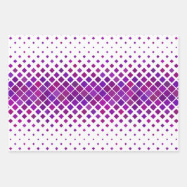 Feuille De Papier Cadeau Design de diamants Magenta Violet
