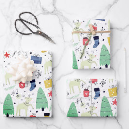 Feuille De Papier Cadeau Design de Noël