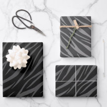 Design élégant moderne Black Grey Zebra