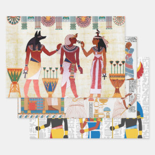 Feuille De Papier Cadeau Design royal égyptien