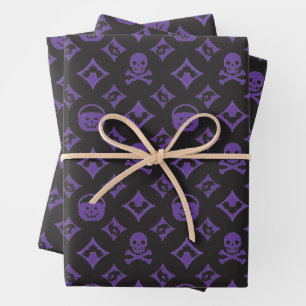 Feuille De Papier Cadeau Designer Halloween ! Vuitton Purple