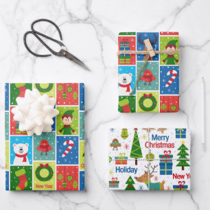 Feuille De Papier Cadeau Dessin de Noël amusant Images
