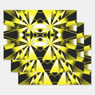 Feuille De Papier Cadeau Dessin en perspective avec dégradé de couleurs de