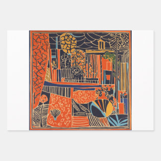 Feuille De Papier Cadeau dessiner l'art abstrait,