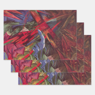 Feuille De Papier Cadeau Destinées animales par Franz Marc, Art cubiste vin