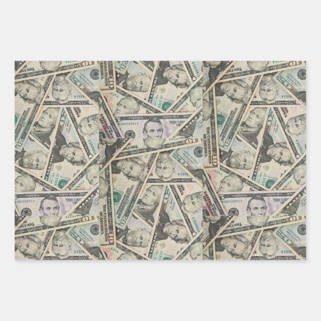 Feuille De Papier Cadeau Devise monétaire (Devant)