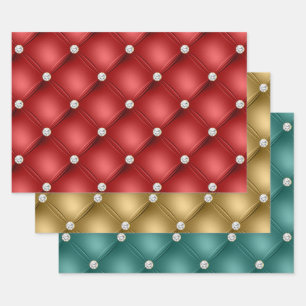 Feuille De Papier Cadeau Diamant rouge