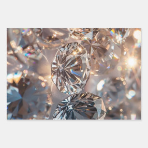 Feuille De Papier Cadeau Diamants