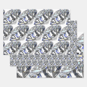 Feuille De Papier Cadeau Diamants élégants