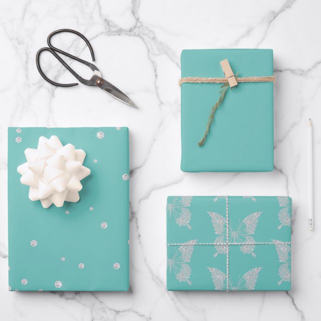 Feuille De Papier Cadeau Diamètre de la menthe (Recto)