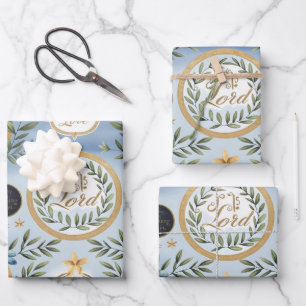 Feuille De Papier Cadeau Dieu est amour et colombe pacifique