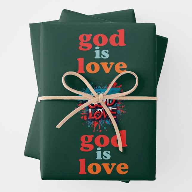 Feuille De Papier Cadeau Dieu est amour : un message de réconfort (En situation)