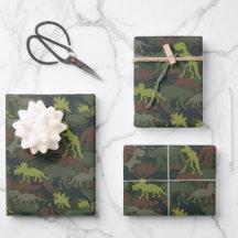 Dinosaur Silhouette Camouflé Cadeau Anniversaire