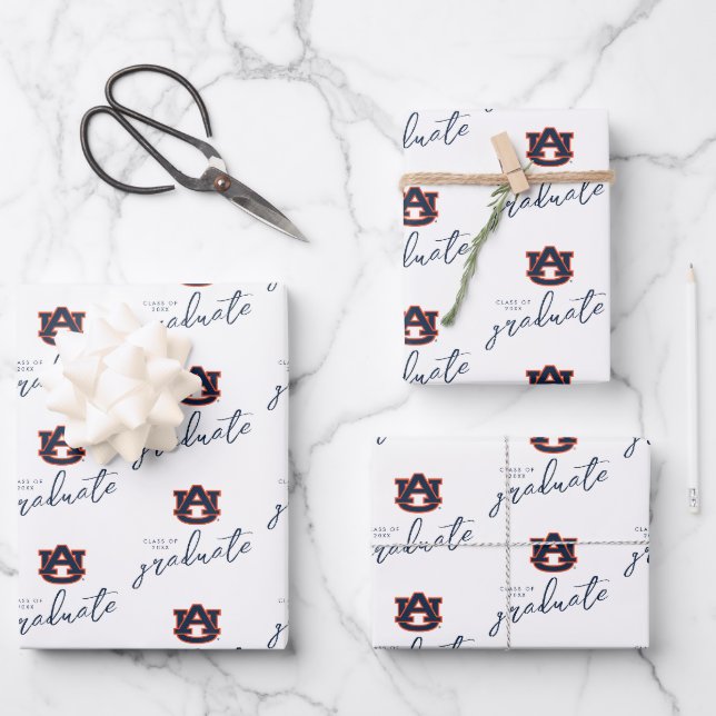 Feuille De Papier Cadeau Diplôme de l'Université d'Auburn | Auburn Tigers (Recto)
