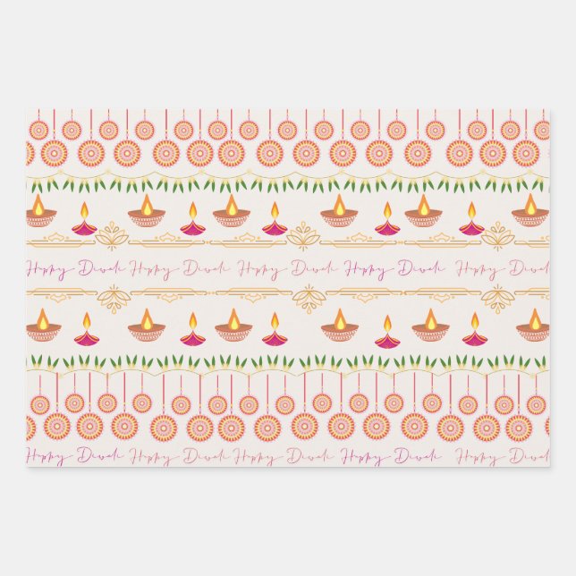 FEUILLE DE PAPIER CADEAU DIWALI (Devant)