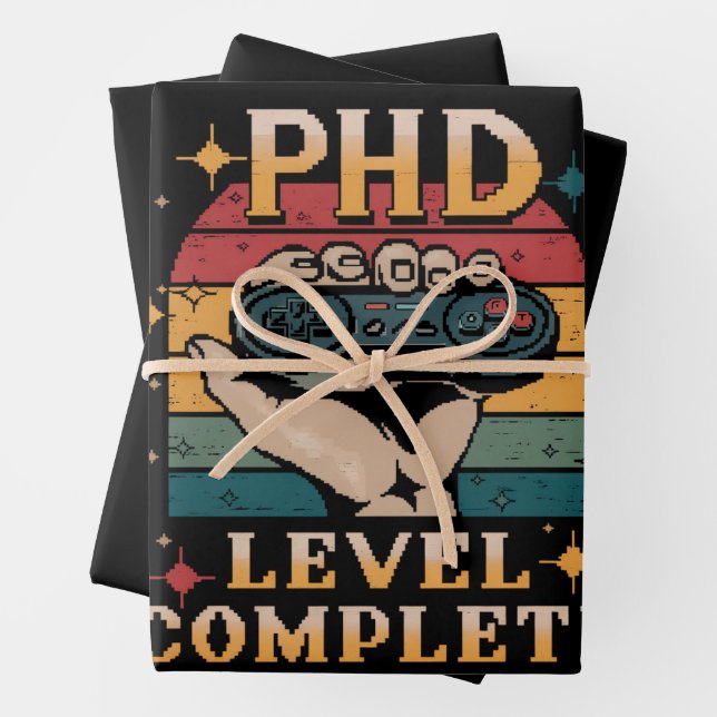 Feuille De Papier Cadeau Doctorat Niveau Terminé Doctorat Doctorat Jeu (En situation)