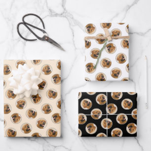 Feuille De Papier Cadeau Dogue de Bordeaux Peinture Artisanale Originale Ch