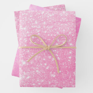 Feuille De Papier Cadeau Dolly Pink et Glam