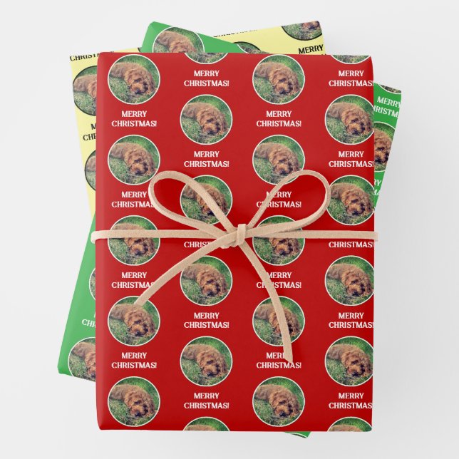 Feuille De Papier Cadeau Doodle d'or (En situation)