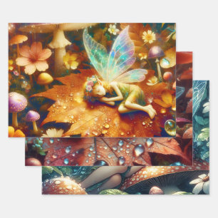 Feuille De Papier Cadeau Dormir sur une fleur personnalisée