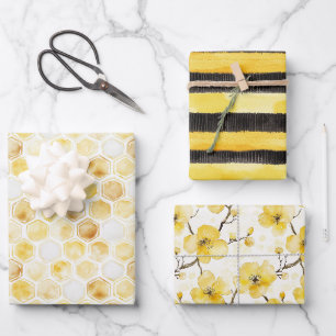 Feuille De Papier Cadeau Doux Or Blanc Anniversaire en Rucher