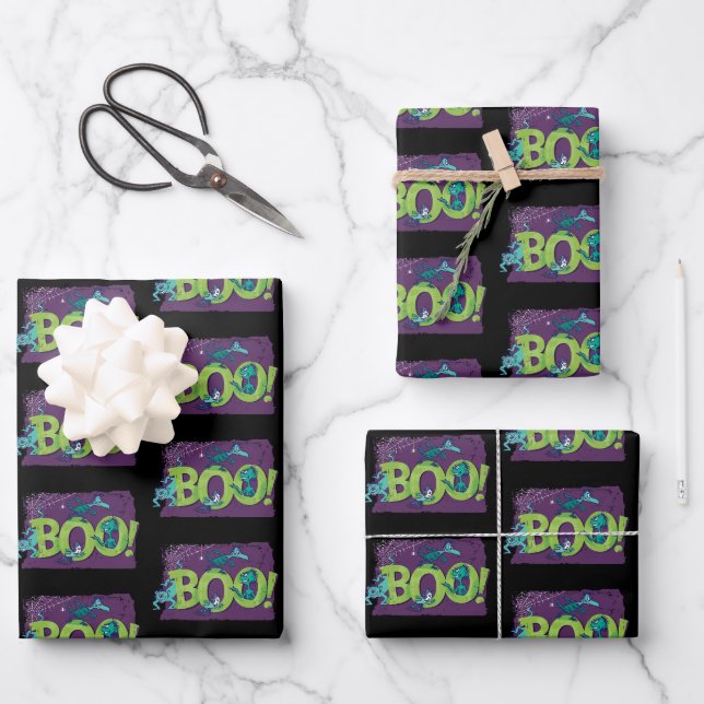 Feuille De Papier Cadeau Dr Seuss | BOO ! Graphique d'Halloween (Recto)