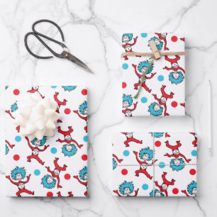 Feuille De Papier Cadeau Dr. Seuss Chose Une Chose Deux Jumeaux Baby Show