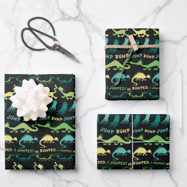 Feuille De Papier Cadeau Dr Seuss | Motif Hallowen "Bump Jump" (Recto)
