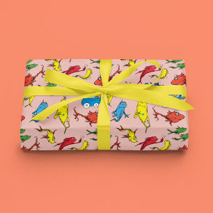 Feuille De Papier Cadeau Dr. Seuss   Un Poisson Deux Poissons Motif