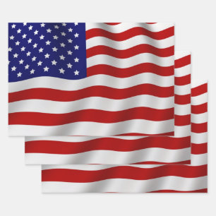 Feuille De Papier Cadeau Drapeau américain