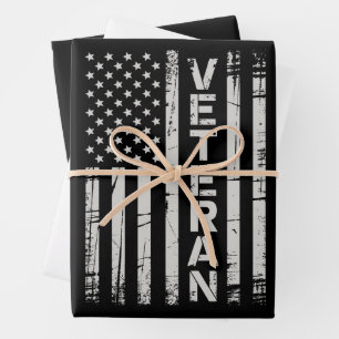 Feuille De Papier Cadeau Drapeau américain de l'armée américaine patriotiqu