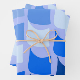 Feuille De Papier Cadeau Drapeau bleu marine à thème