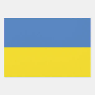 Feuille De Papier Cadeau Drapeau de l'Ukraine, Slava Ukraini Слава Україн