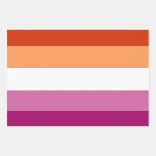 Feuille De Papier Cadeau Drapeau lesbien
