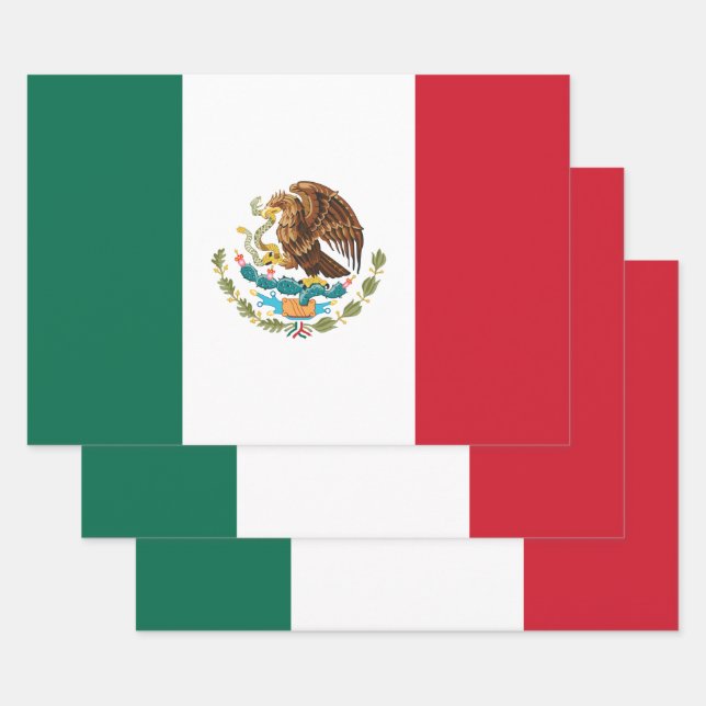 Feuille De Papier Cadeau Drapeau mexicain - Drapeau mexicain (Lot)